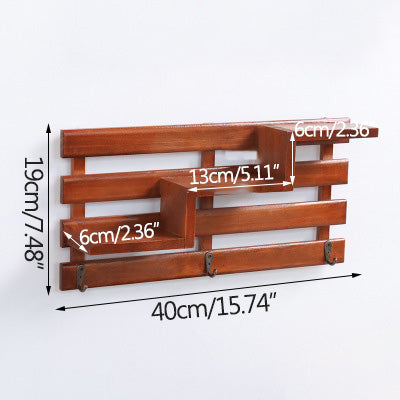 Wooden Ladder-Shaped Wall Shelf Decor