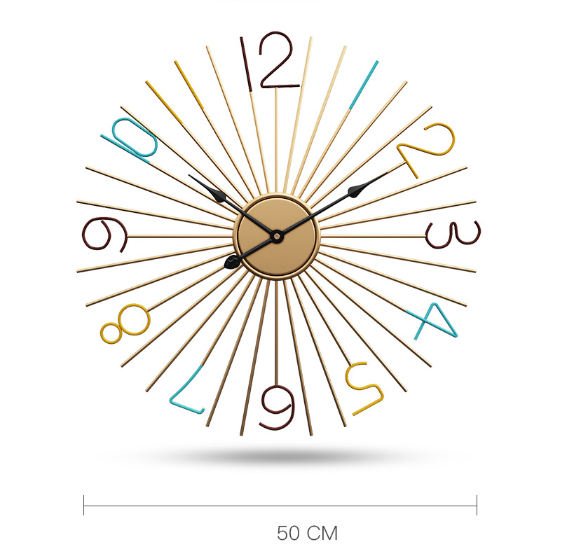 Silent Metal Wall Clock - Creative Iron Art Design