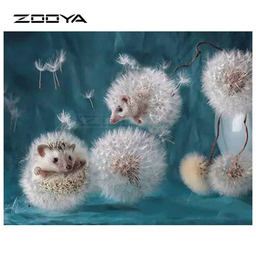 Dandelion Mouse Diamond Painting Wall Decor