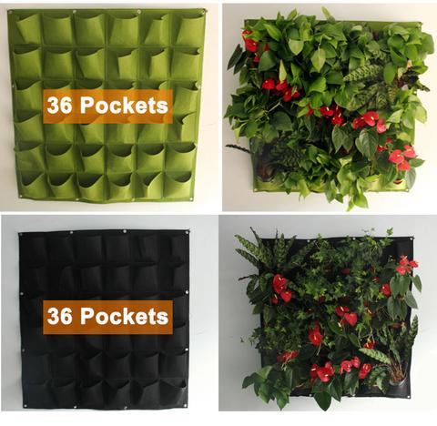Felt Plant Wall Pocket - Vertical Green Wall Decor