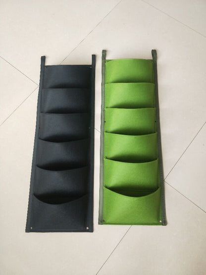 Felt Plant Wall Pocket - Vertical Green Wall Decor
