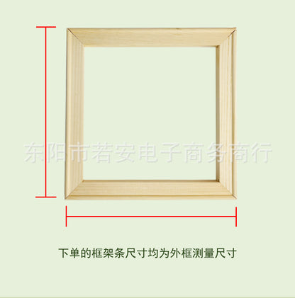 Pine Wood Frame for Oil Paintings and Crafts