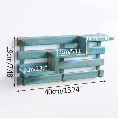 Wooden Ladder-Shaped Wall Shelf Decor