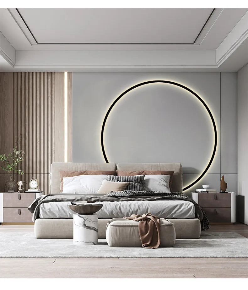 Round Modern Wall Lamp - Creative Bedside Design