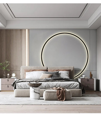 Round Modern Wall Lamp - Creative Bedside Design