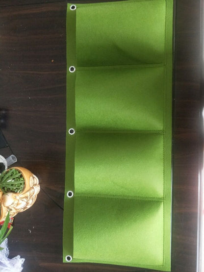 Felt Plant Wall Pocket - Vertical Green Wall Decor