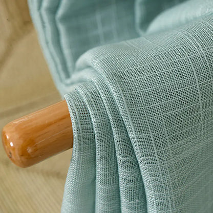 Thick White Linen Blend Sheer Curtains - Modern Design