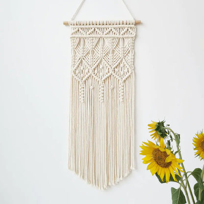 Custom Bohemian Woven Cotton Tassel Wall Tapestry