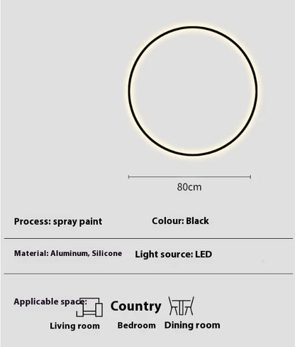 Round Modern Wall Lamp - Creative Bedside Design