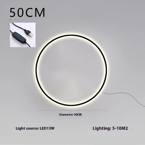 Round Modern Wall Lamp - Creative Bedside Design