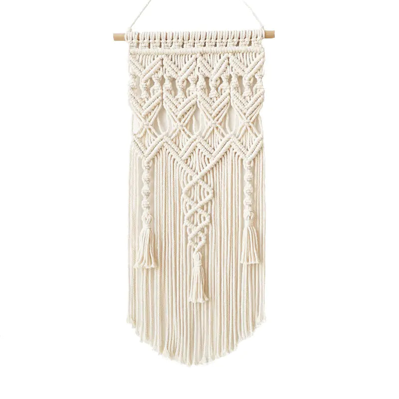 Custom Bohemian Woven Cotton Tassel Wall Tapestry
