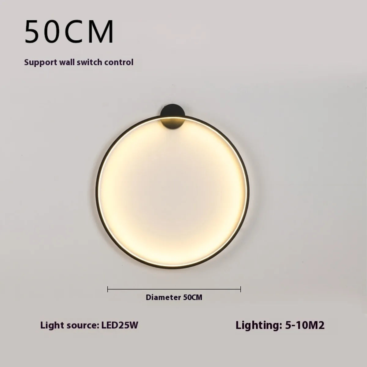 Round Modern Wall Lamp - Creative Bedside Design