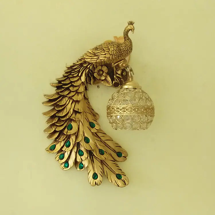 Indoor European Peacock Wall Lamp for TV Background