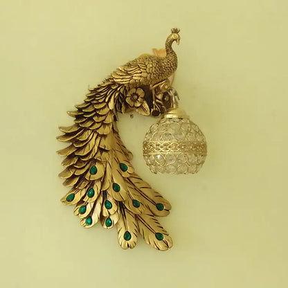 Indoor European Peacock Wall Lamp for TV Background