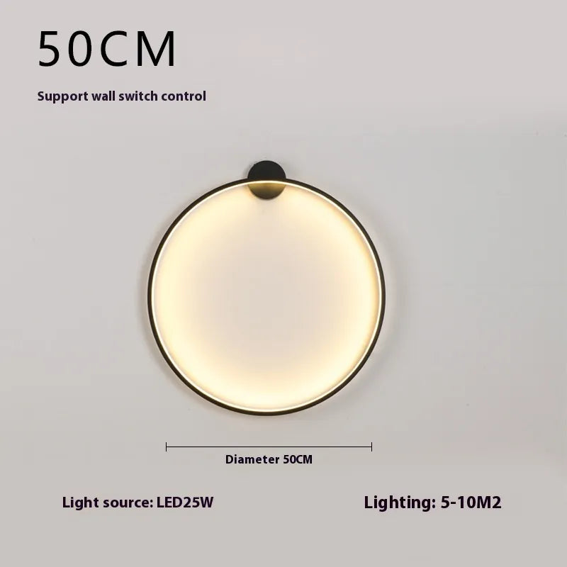 Round Modern Wall Lamp - Creative Bedside Design