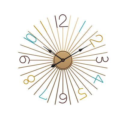 Silent Metal Wall Clock - Creative Iron Art Design