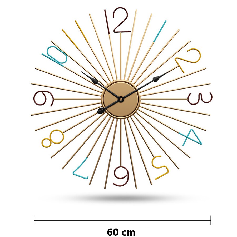 Silent Metal Wall Clock - Creative Iron Art Design