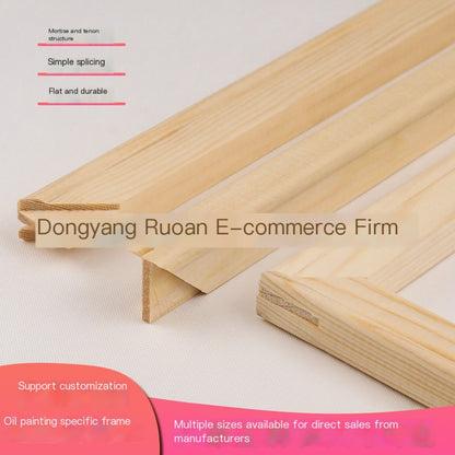 Pine Wood Frame for Oil Paintings and Crafts