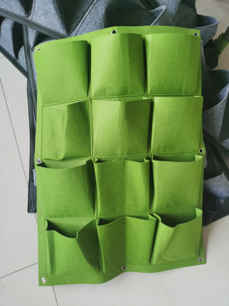 Felt Plant Wall Pocket - Vertical Green Wall Decor