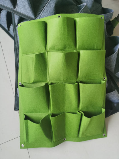 Felt Plant Wall Pocket - Vertical Green Wall Decor