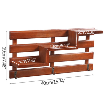 Wooden Ladder-Shaped Wall Shelf Decor