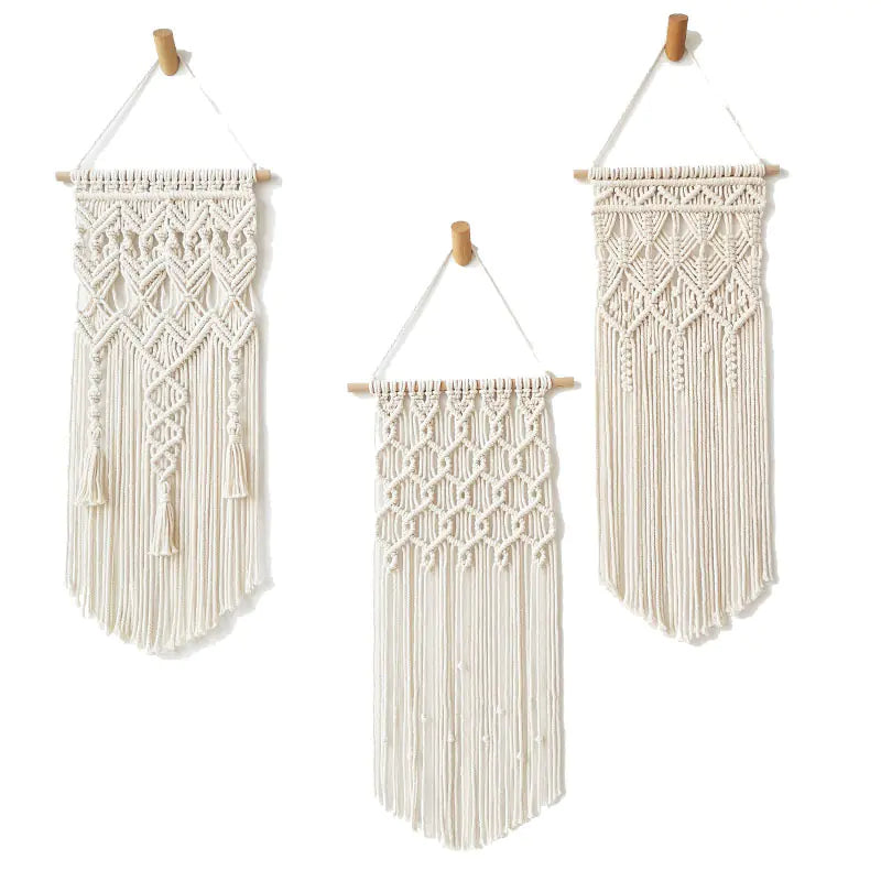 Custom Bohemian Woven Cotton Tassel Wall Tapestry