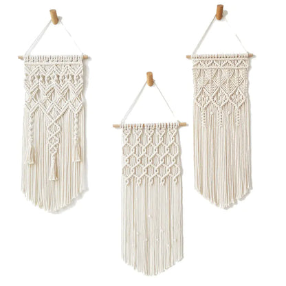 Custom Bohemian Woven Cotton Tassel Wall Tapestry