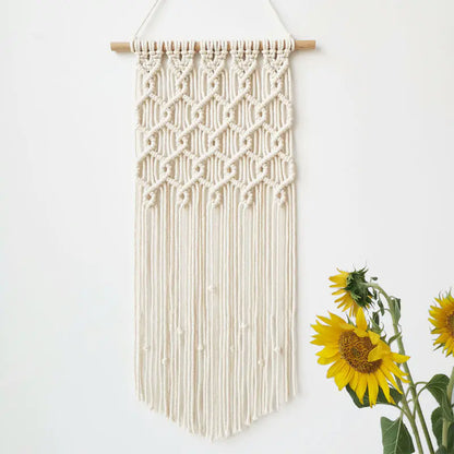 Custom Bohemian Woven Cotton Tassel Wall Tapestry