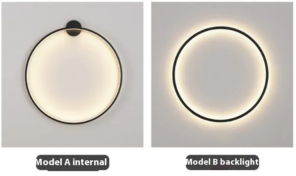 Round Modern Wall Lamp - Creative Bedside Design