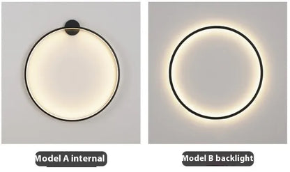Round Modern Wall Lamp - Creative Bedside Design